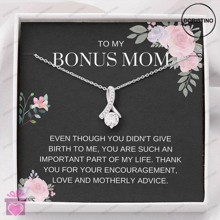 Bonus Mom Necklace  My Life  Necklace Gift For Step Mom Doristino Limited Edition Necklace